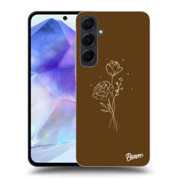 Ovitek za Samsung Galaxy A55 A556B - Brown flowers