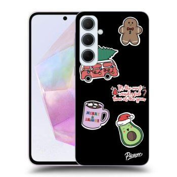 Ovitek za Samsung Galaxy A35 5G A356B - Christmas Stickers