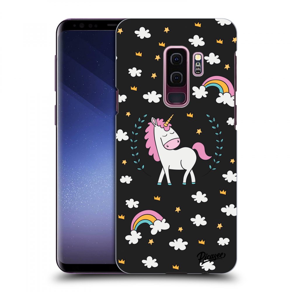 Picasee silikonski črni ovitek za Samsung Galaxy S9 Plus G965F - Unicorn star heaven