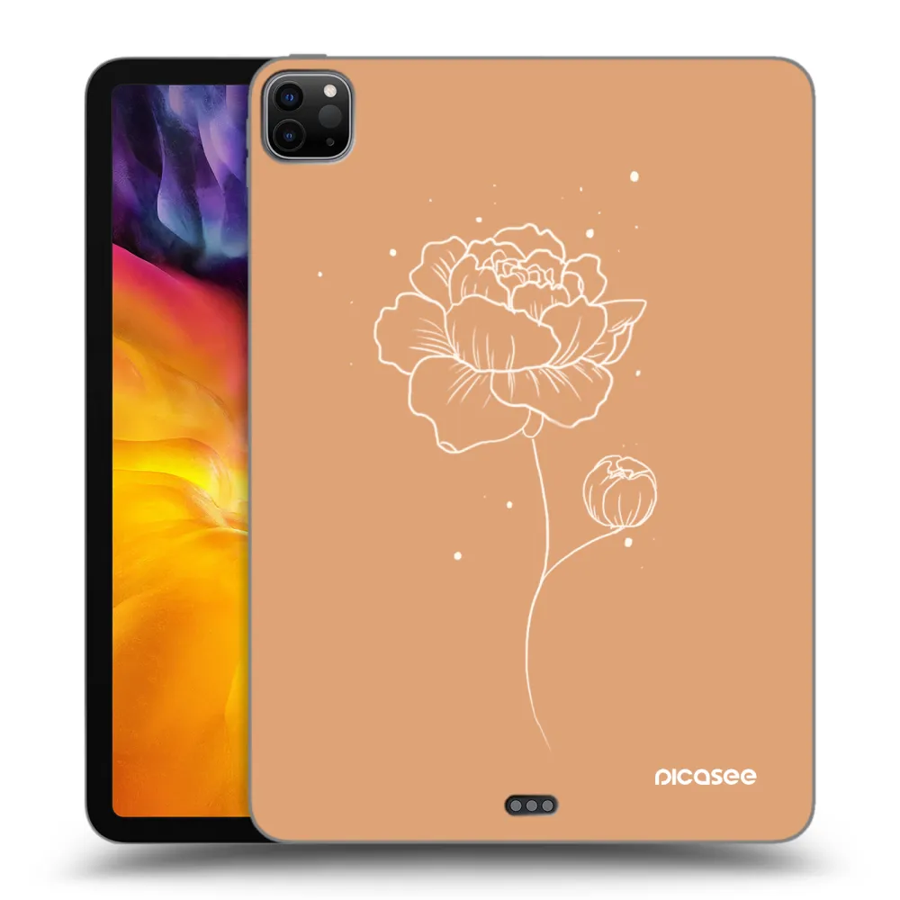 Picasee silikonski črni ovitek za Apple iPad Pro 11" 2024 (7.gen.) - Peonies