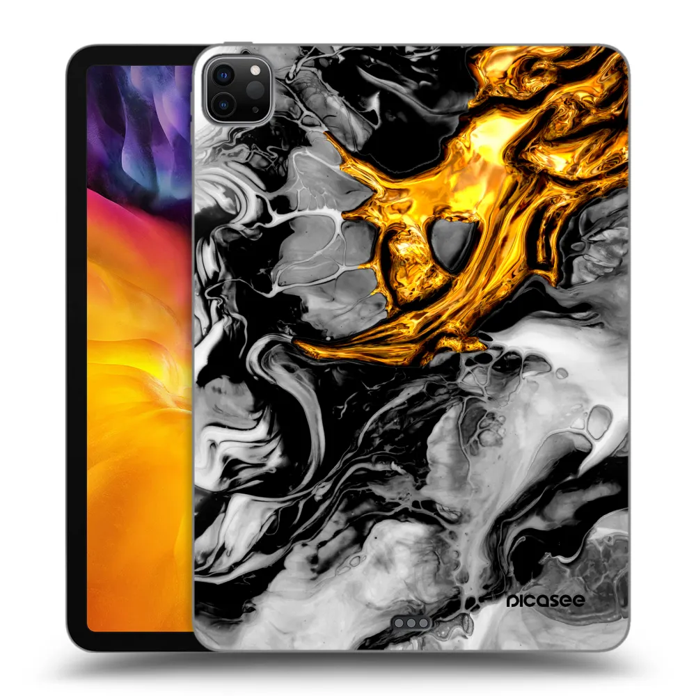 Picasee silikonski črni ovitek za Apple iPad Pro 11" 2024 (7.gen.) - Black Gold 2