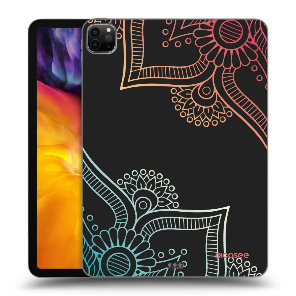 Picasee silikonski črni ovitek za Apple iPad Pro 11" 2024 (7.gen.) - Flowers pattern