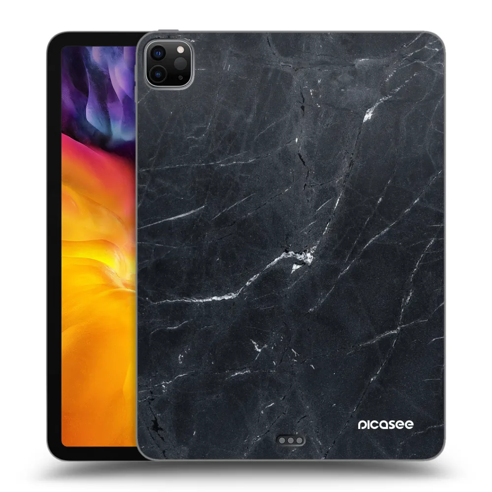 Picasee silikonski črni ovitek za Apple iPad Pro 11" 2024 (7.gen.) - Black marble