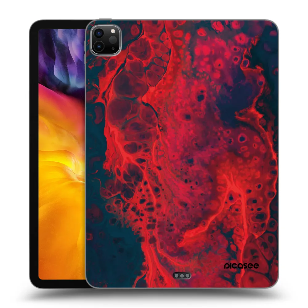 Picasee silikonski črni ovitek za Apple iPad Pro 11" 2024 (7.gen.) - Organic red