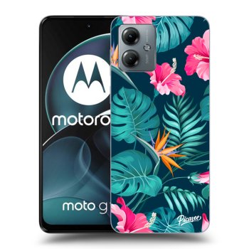 Ovitek za Motorola Moto G14 - Pink Monstera