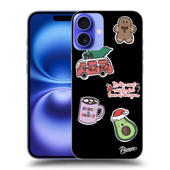 Ovitek za Apple iPhone 16 Plus - Christmas Stickers