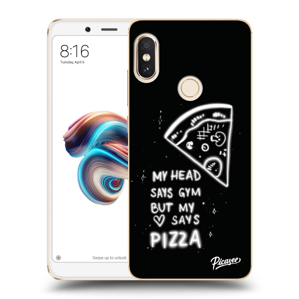 Picasee silikonski prozorni ovitek za Xiaomi Redmi Note 5 Global - Pizza