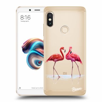 Ovitek za Xiaomi Redmi Note 5 Global - Flamingos couple