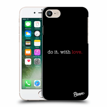 Picasee silikonski črni ovitek za Apple iPhone 7 - Do it. With love.