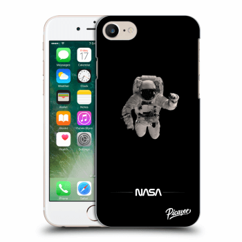Picasee silikonski črni ovitek za Apple iPhone 7 - Astronaut Minimal