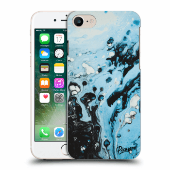 Picasee silikonski črni ovitek za Apple iPhone 7 - Organic blue