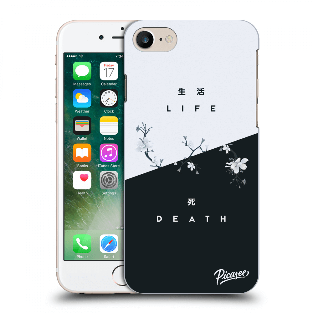 Picasee silikonski črni ovitek za Apple iPhone 7 - Life - Death