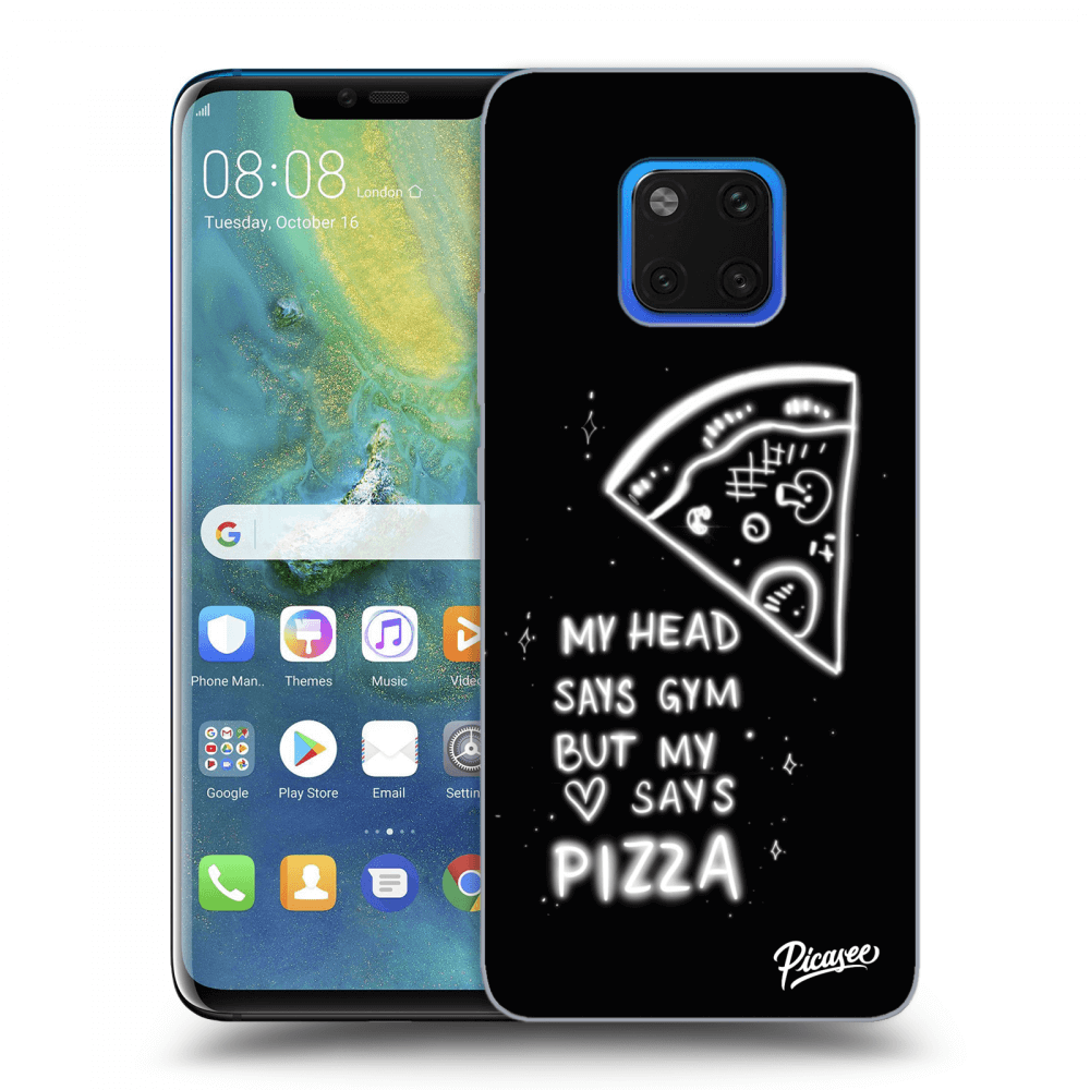 Picasee silikonski prozorni ovitek za Huawei Mate 20 Pro - Pizza