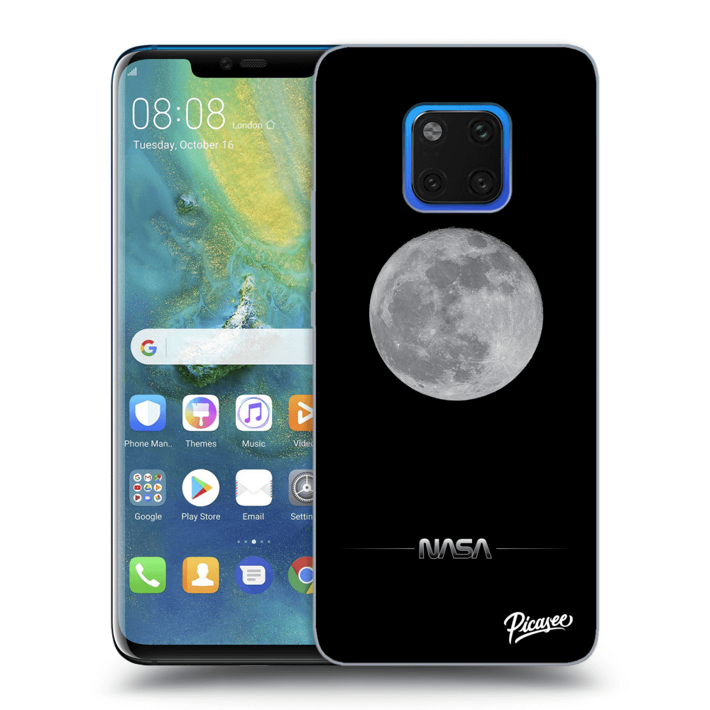 Silikonski črni Ovitek Za Huawei Mate 20 Pro - Moon Minimal