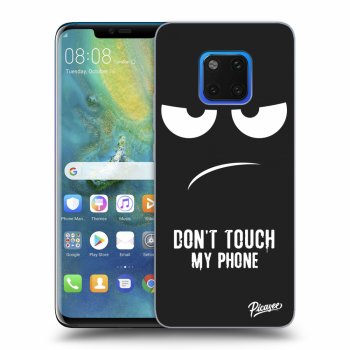 Picasee silikonski črni ovitek za Huawei Mate 20 Pro - Don't Touch My Phone