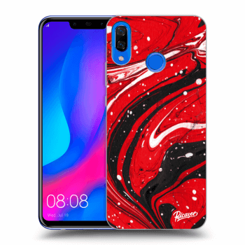 Picasee silikonski črni ovitek za Huawei Nova 3 - Red black