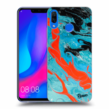 Picasee silikonski prozorni ovitek za Huawei Nova 3 - Blue Magma