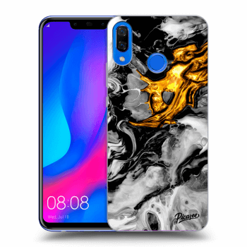 Picasee silikonski črni ovitek za Huawei Nova 3 - Black Gold 2