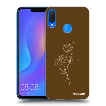 Ovitek za Huawei Nova 3i - Brown flowers