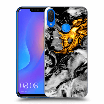 Picasee silikonski prozorni ovitek za Huawei Nova 3i - Black Gold 2