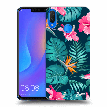 Picasee silikonski prozorni ovitek za Huawei Nova 3i - Pink Monstera