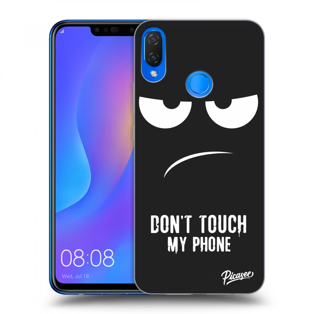 Picasee silikonski črni ovitek za Huawei Nova 3i - Don't Touch My Phone