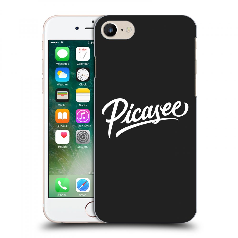 Picasee silikonski črni ovitek za Apple iPhone 8 - Picasee - White