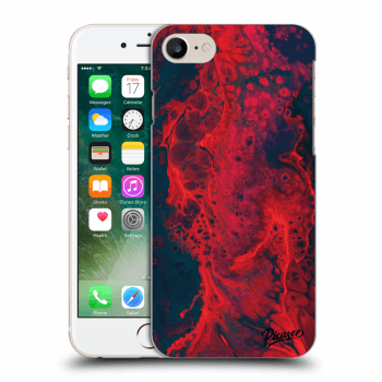 Picasee silikonski črni ovitek za Apple iPhone 8 - Organic red