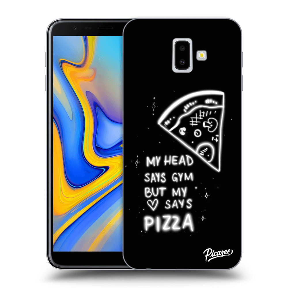 Picasee silikonski prozorni ovitek za Samsung Galaxy J6+ J610F - Pizza