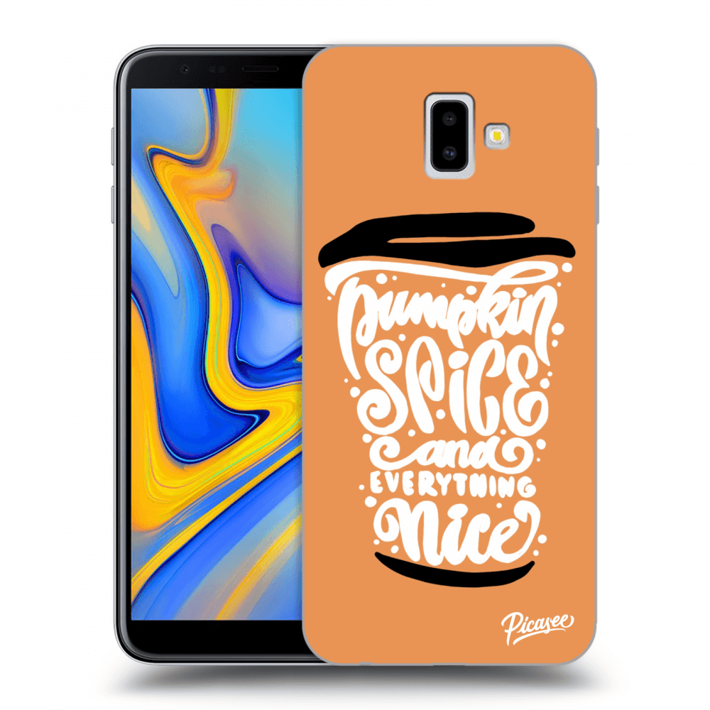 Picasee silikonski prozorni ovitek za Samsung Galaxy J6+ J610F - Pumpkin coffee
