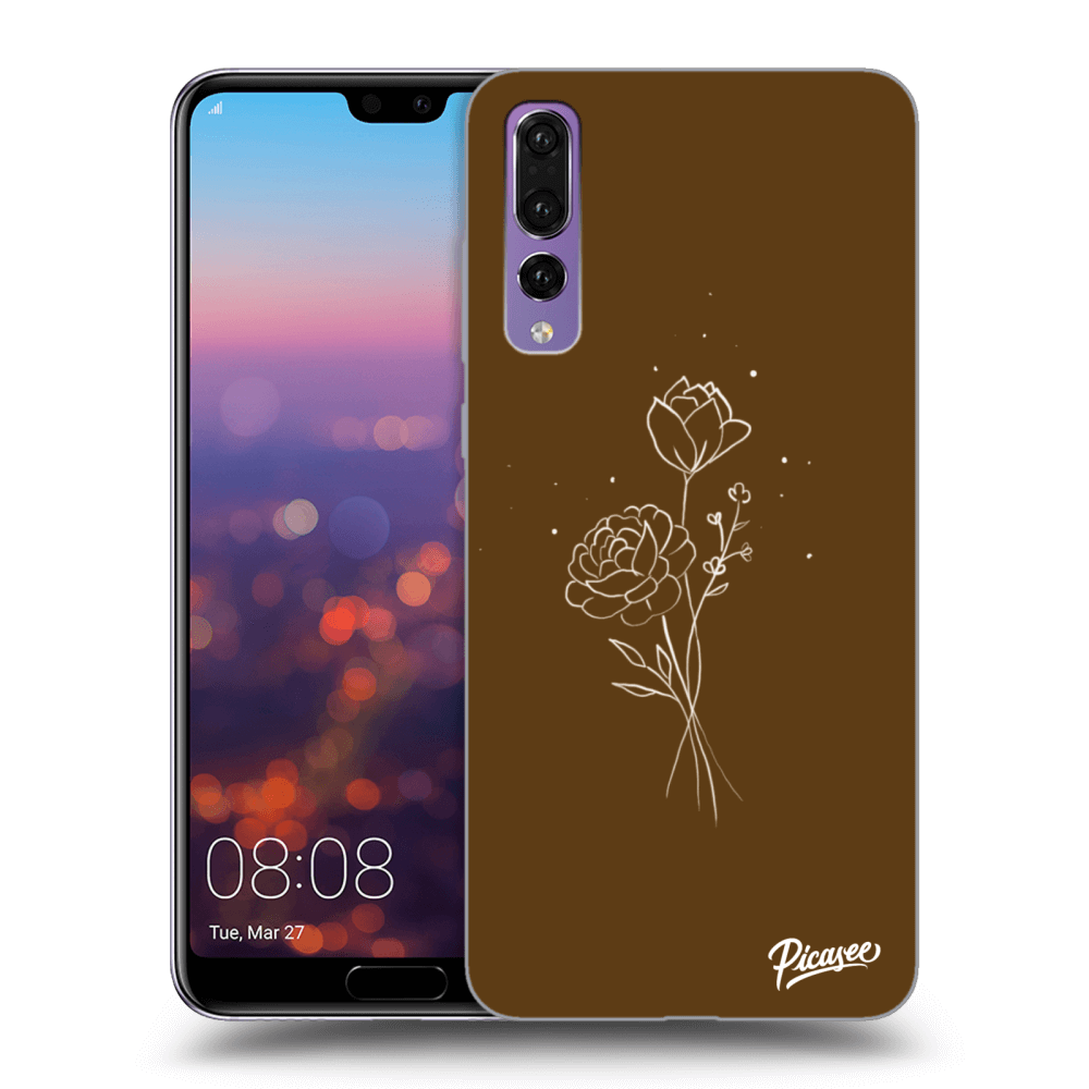 Picasee ULTIMATE CASE za Huawei P20 Pro - Brown flowers
