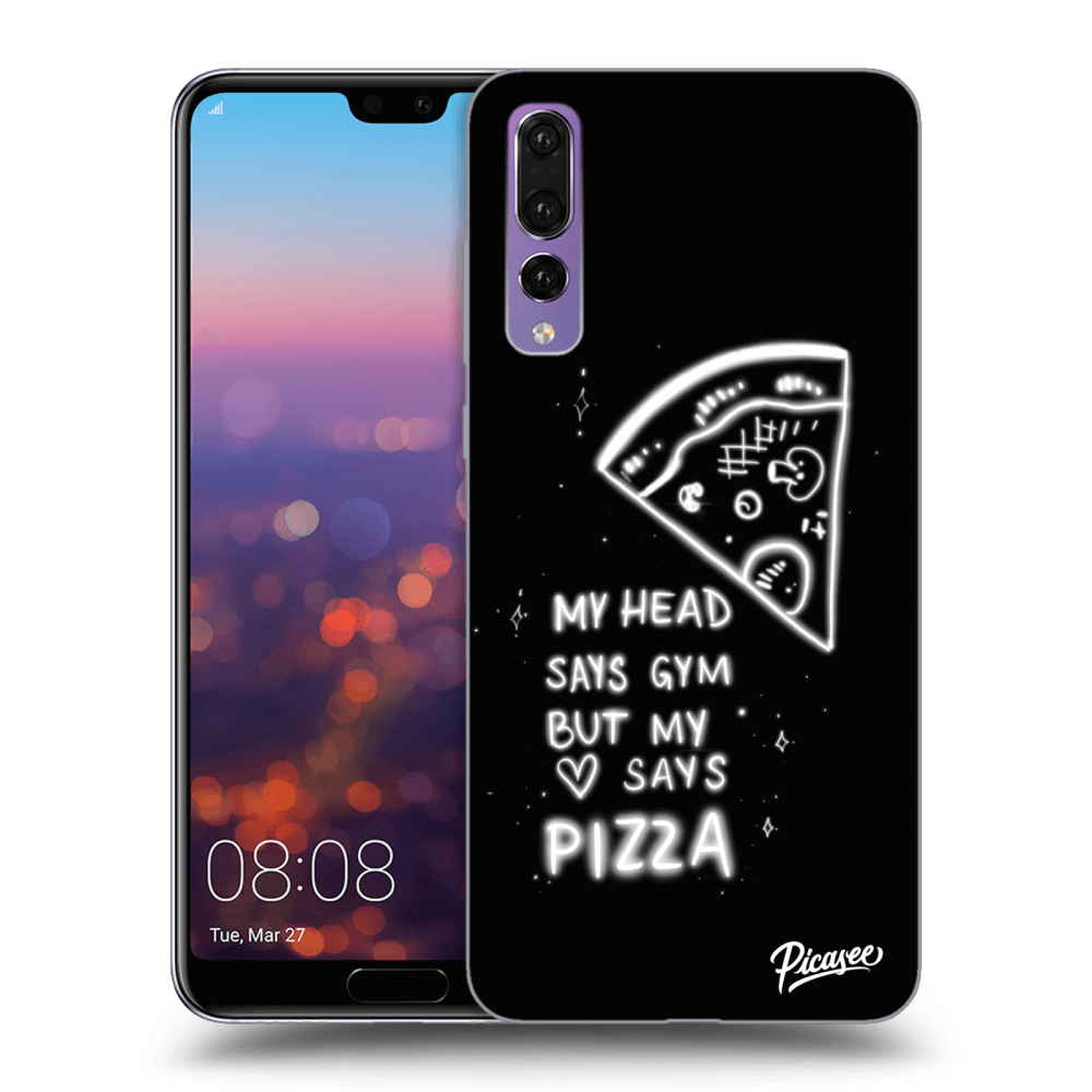 Picasee silikonski črni ovitek za Huawei P20 Pro - Pizza