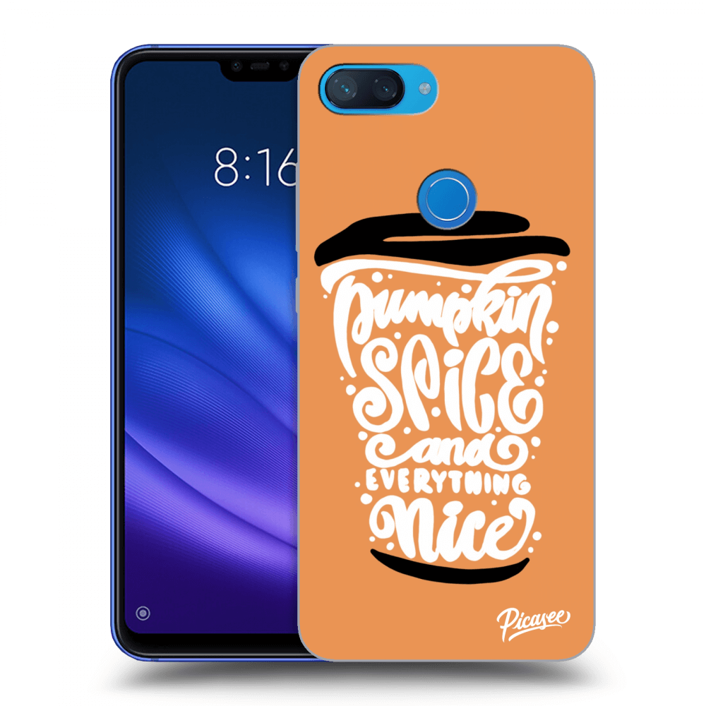 Picasee silikonski črni ovitek za Xiaomi Mi 8 Lite - Pumpkin coffee