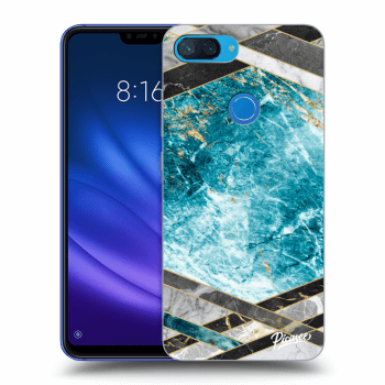 Ovitek za Xiaomi Mi 8 Lite - Blue geometry