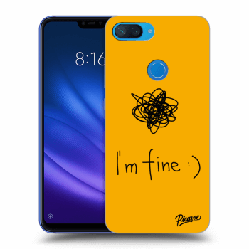 Picasee silikonski črni ovitek za Xiaomi Mi 8 Lite - I am fine