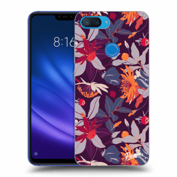 Picasee silikonski črni ovitek za Xiaomi Mi 8 Lite - Purple Leaf