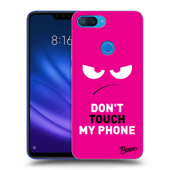 Picasee silikonski prozorni ovitek za Xiaomi Mi 8 Lite - Angry Eyes - Pink