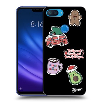 Picasee silikonski črni ovitek za Xiaomi Mi 8 Lite - Christmas Stickers