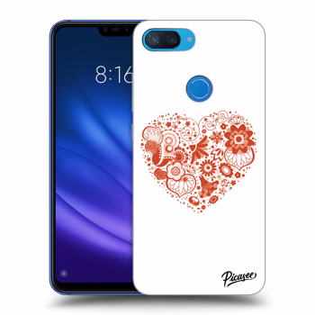 Picasee silikonski črni ovitek za Xiaomi Mi 8 Lite - Big heart