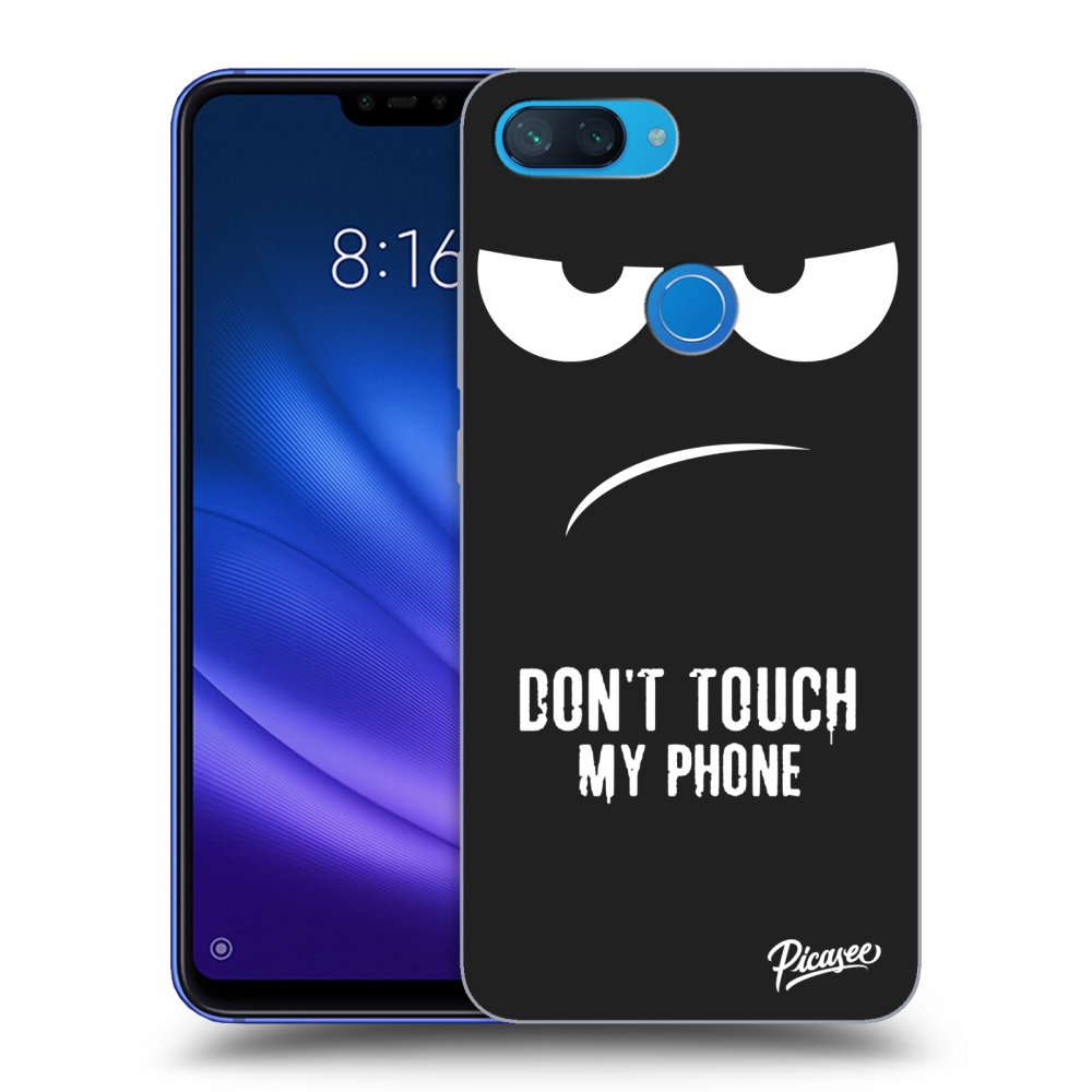Picasee silikonski črni ovitek za Xiaomi Mi 8 Lite - Don't Touch My Phone