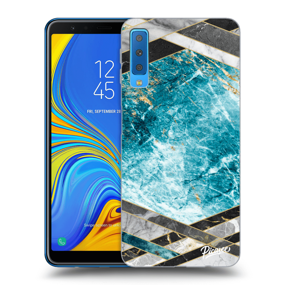 Picasee ULTIMATE CASE za Samsung Galaxy A7 2018 A750F - Blue geometry