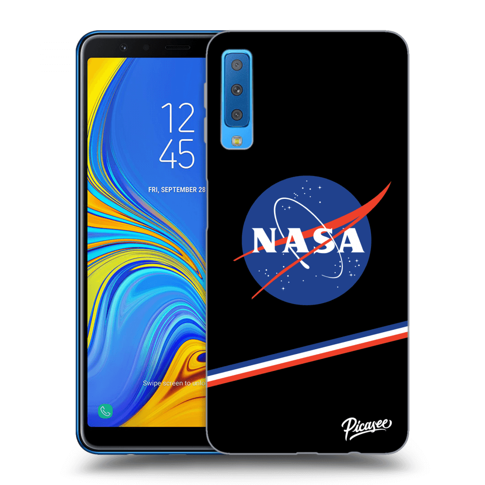 Picasee silikonski črni ovitek za Samsung Galaxy A7 2018 A750F - NASA Original