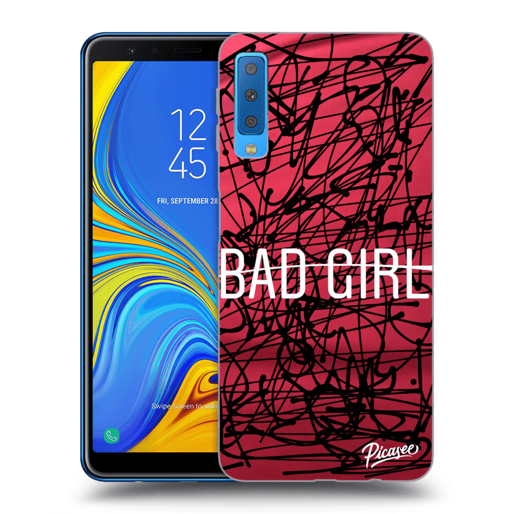 Picasee silikonski črni ovitek za Samsung Galaxy A7 2018 A750F - Bad girl