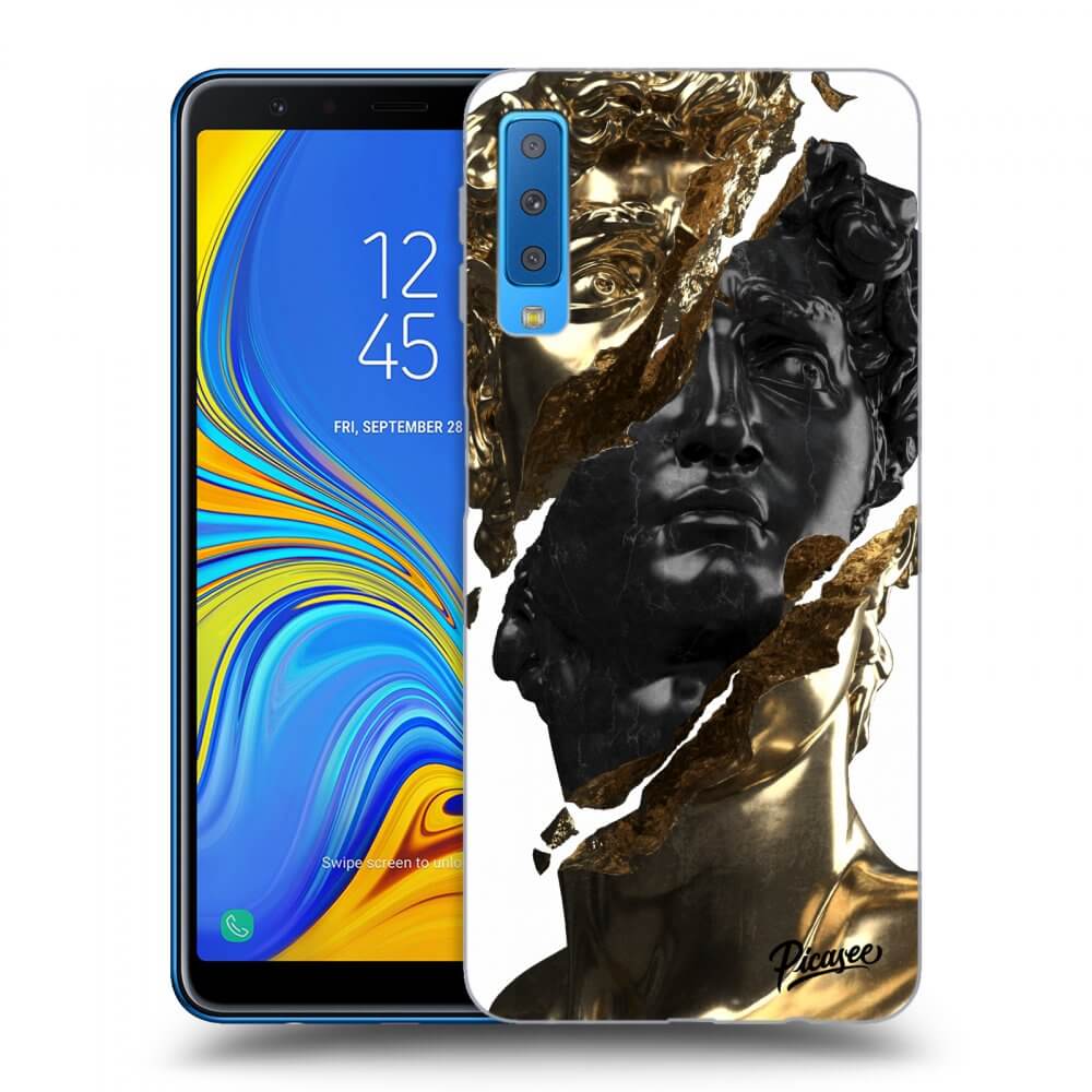 Picasee ULTIMATE CASE za Samsung Galaxy A7 2018 A750F - Gold - Black