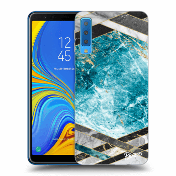 Ovitek za Samsung Galaxy A7 2018 A750F - Blue geometry