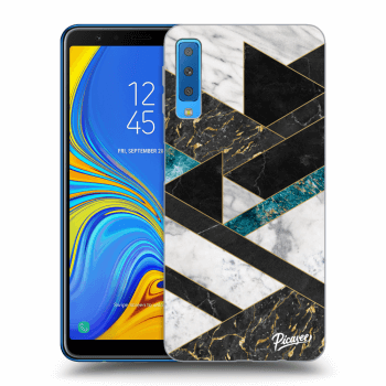 Picasee silikonski črni ovitek za Samsung Galaxy A7 2018 A750F - Dark geometry