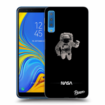 Picasee silikonski črni ovitek za Samsung Galaxy A7 2018 A750F - Astronaut Minimal