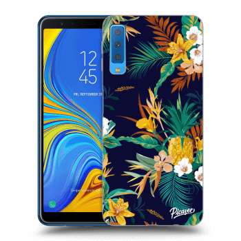 Picasee silikonski črni ovitek za Samsung Galaxy A7 2018 A750F - Pineapple Color