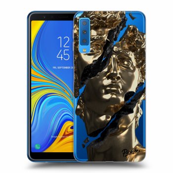Picasee silikonski prozorni ovitek za Samsung Galaxy A7 2018 A750F - Golder