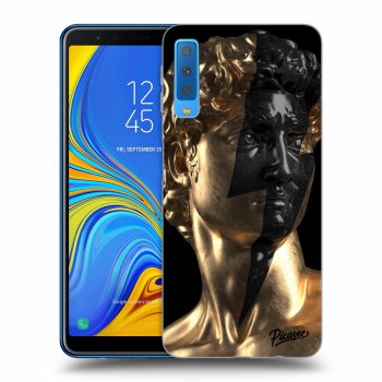 Picasee silikonski črni ovitek za Samsung Galaxy A7 2018 A750F - Wildfire - Gold